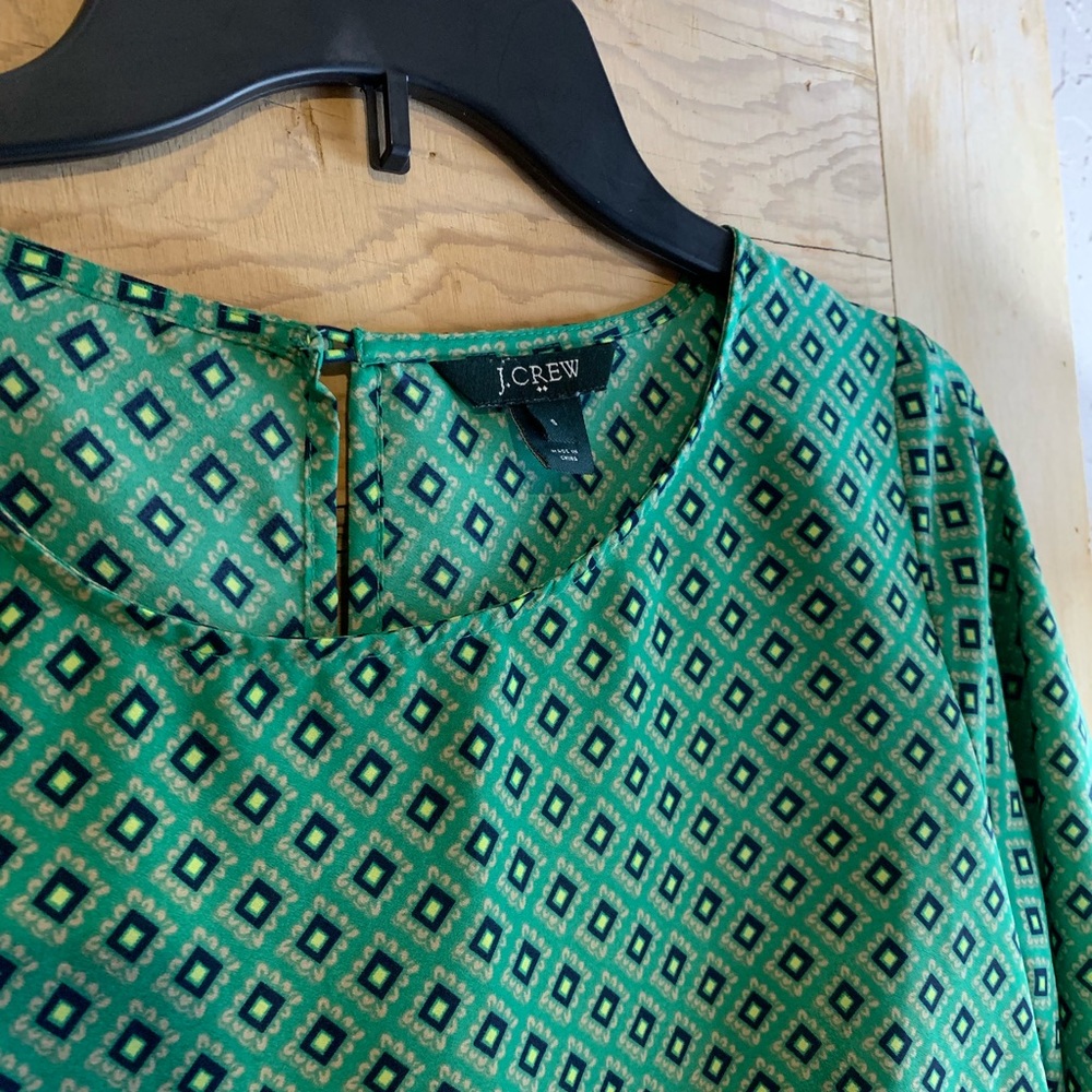J Crew Green Top Size Small